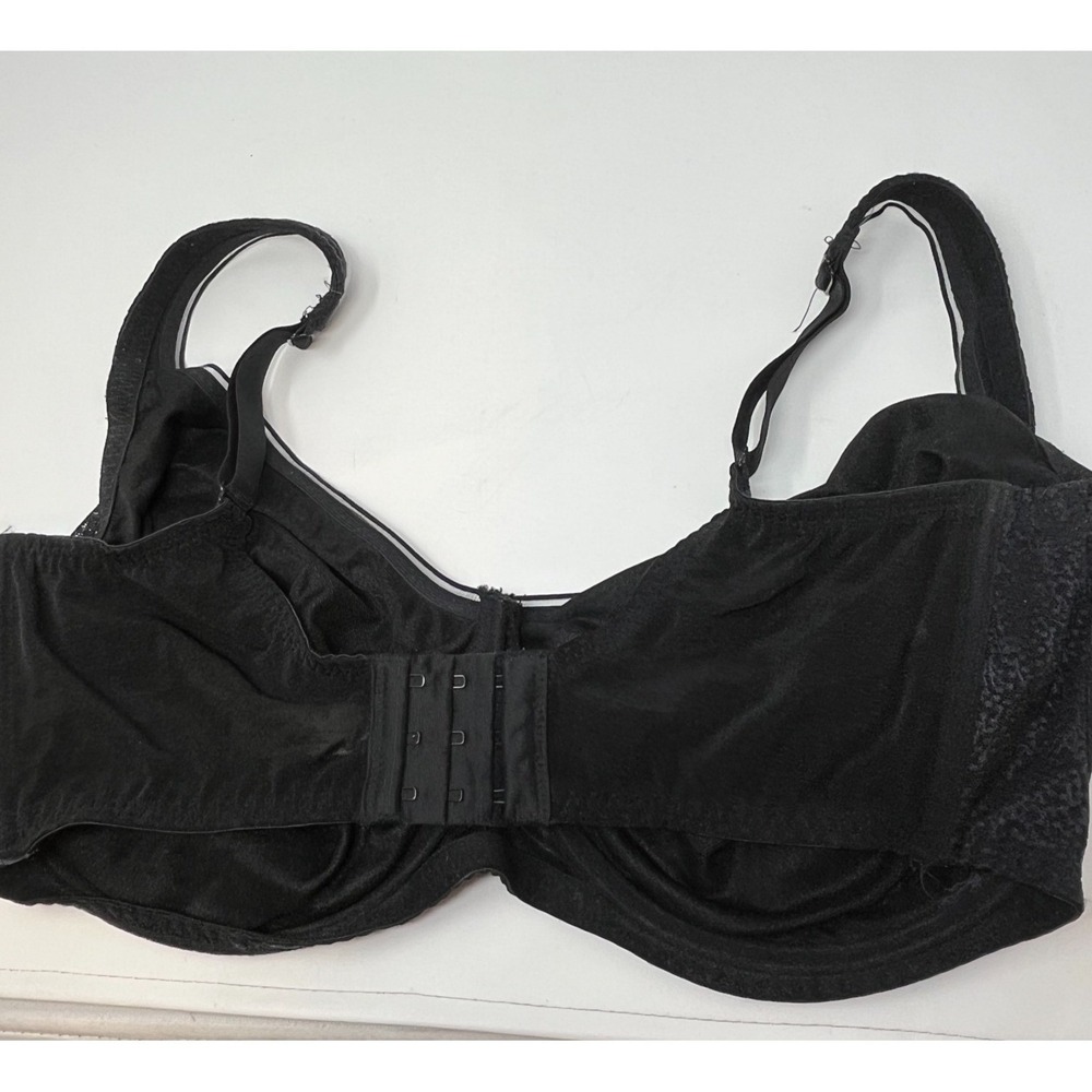 Ekouaer Womens 40H Underwire Lace Mesh Bra Black Full Coverage Support - Picture 5 of 12